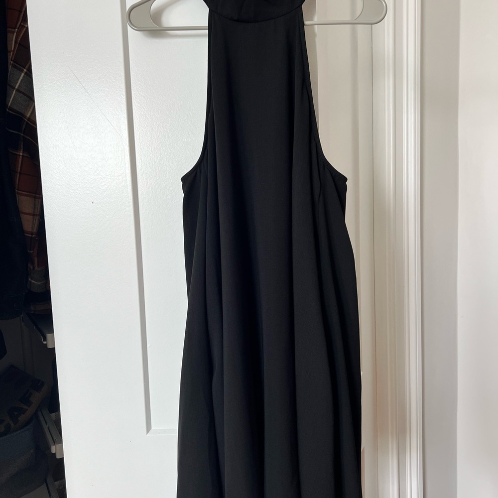 Lulu's Chic Black Halter Dress